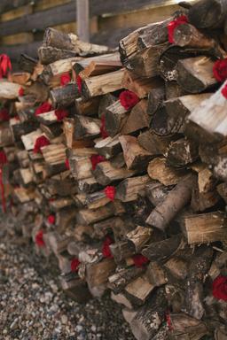 Wood Pile + String Lighting